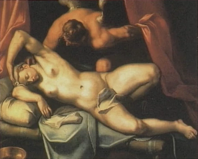 Bartholomeus Spranger - Amore spia Psiche addormentata